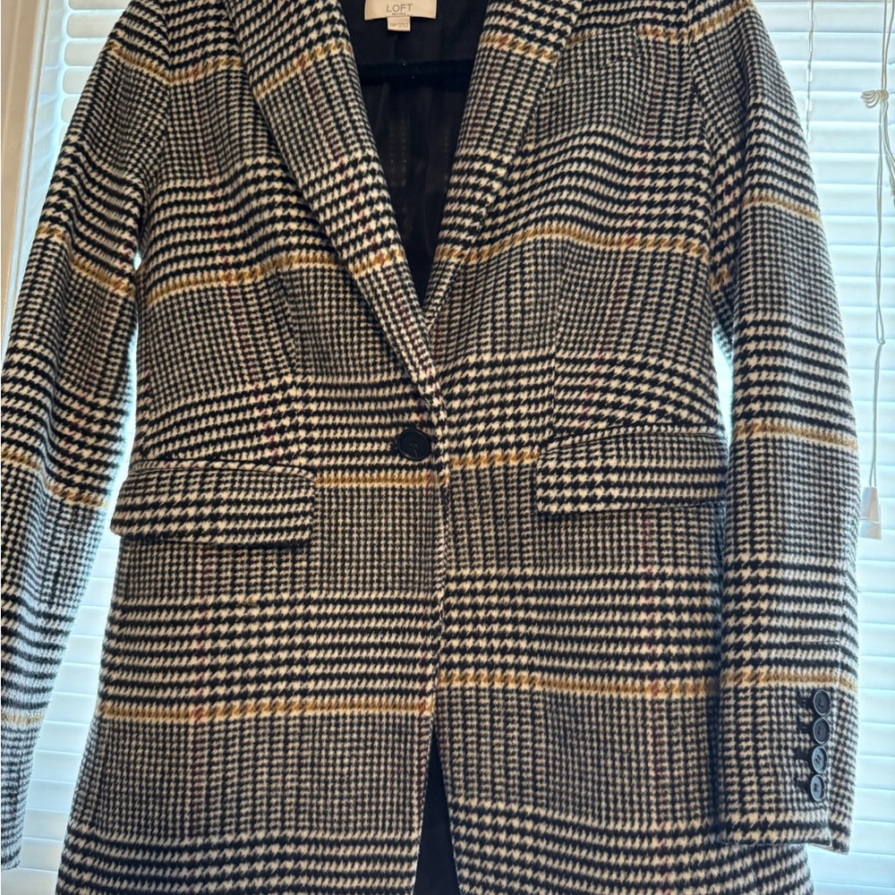Plaid Women's Blazer Jacket